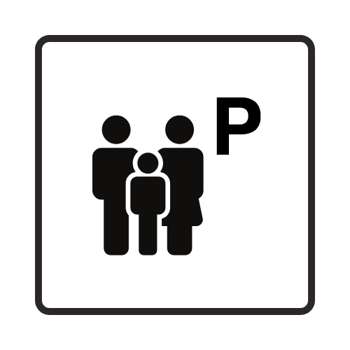 Familienparkplatz in der Rathaus Galerie