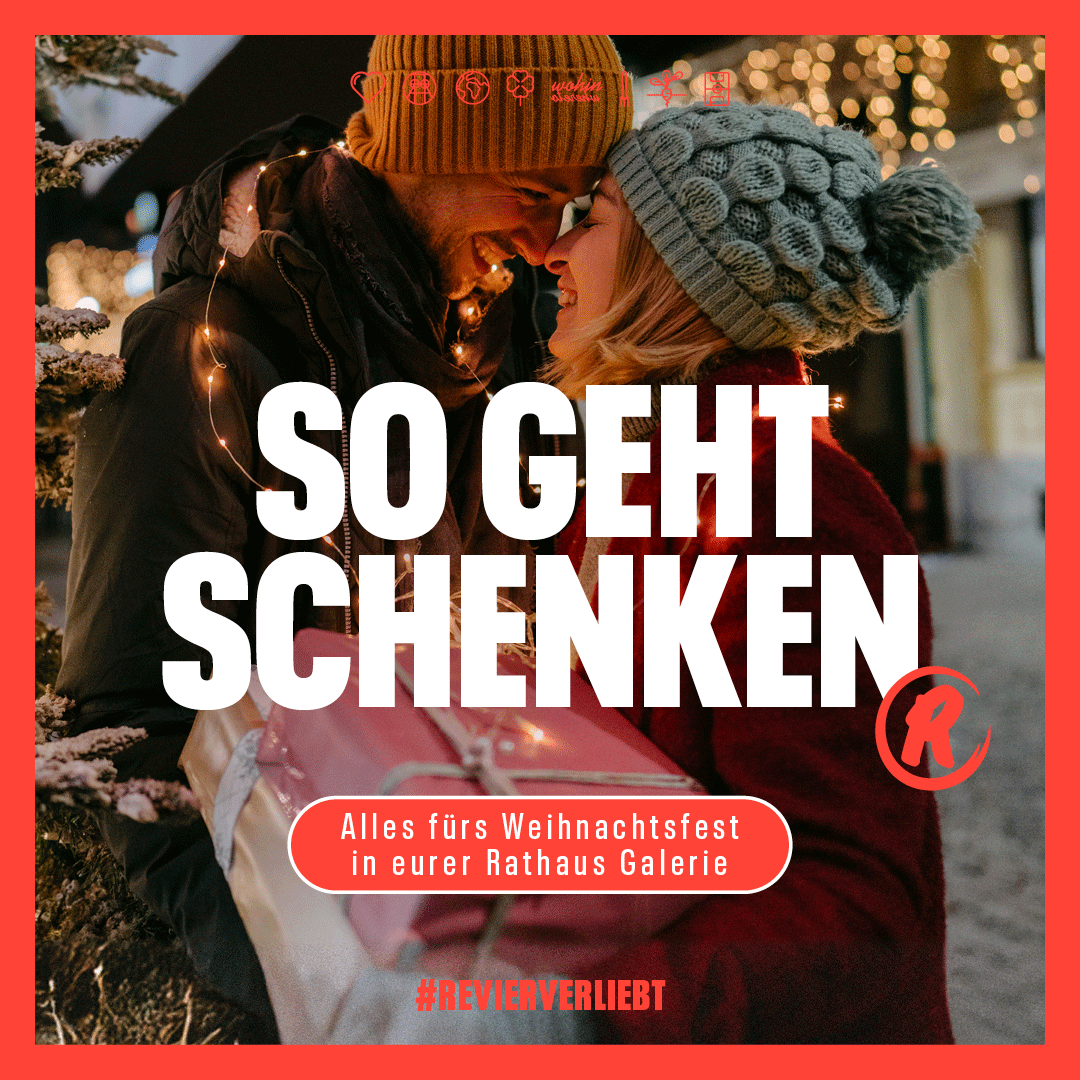 Alle passenden Geschenke für Familie und Freunde sorgenfrei an einem Ort, der Rathaus Galerie Essen